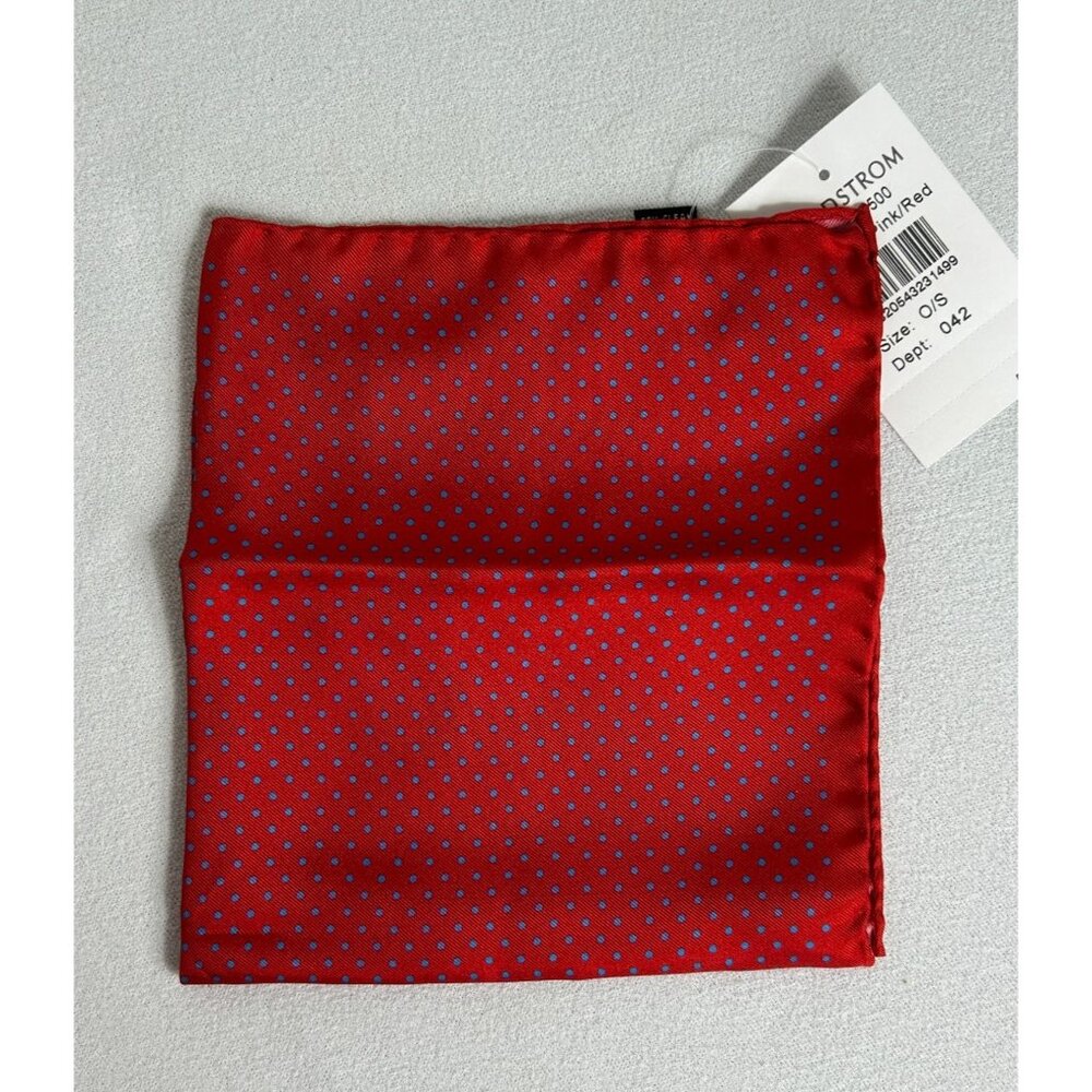 ETON Men's 100% Silk Polka Dot Handkerchief / Pocket Square - New